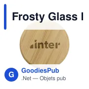 Bouteille en verre personnalisable Frosty Glass Bottle 550 ml avec logo - Miniature 2