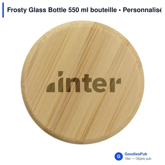 Bouteille en verre personnalisable Frosty Glass Bottle 550 ml avec logo - Image 2