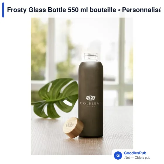 Bouteille en verre personnalisable Frosty Glass Bottle 550 ml avec logo - Image 4