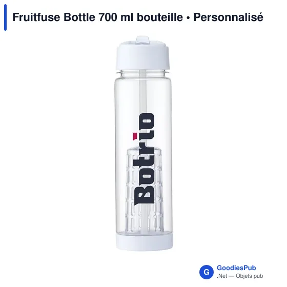 Bouteille d'eau personnalisable Fruitfuse 700 ml avec logo - Image 2