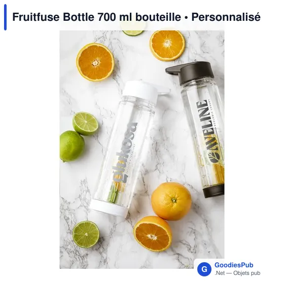 Bouteille d'eau personnalisable Fruitfuse 700 ml avec logo - Image 7