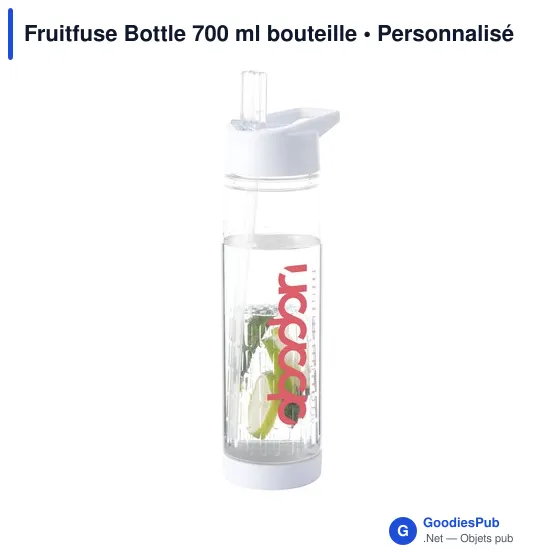 Bouteille d'eau personnalisable Fruitfuse 700 ml avec logo - Image 9