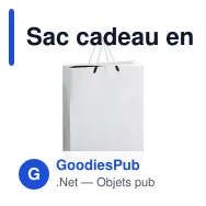 Sac cadeau en papier FSC personnalisable 30 x 40 cm avec logo - Or ou argent - Miniature 2