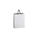 Variante Argent - Sac cadeau en papier FSC personnalisable 30 x 40 cm avec logo - Or ou argent