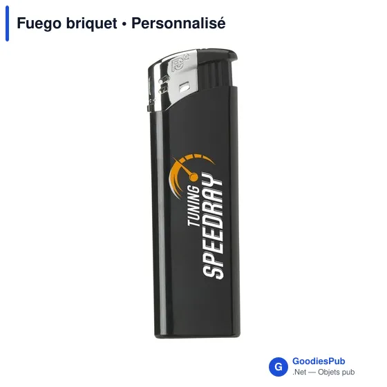 Briquet électronique personnalisable avec logo - Fuego - Image 2