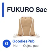 FUKURO Sac à cordon en jute - Miniature 1