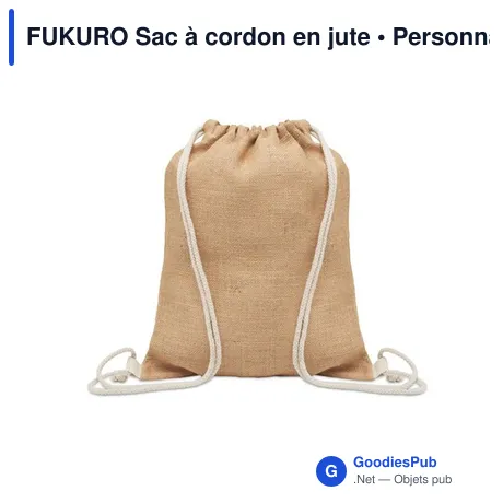 FUKURO Sac à cordon en jute