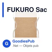 FUKURO Sac à cordon en jute - Miniature 2
