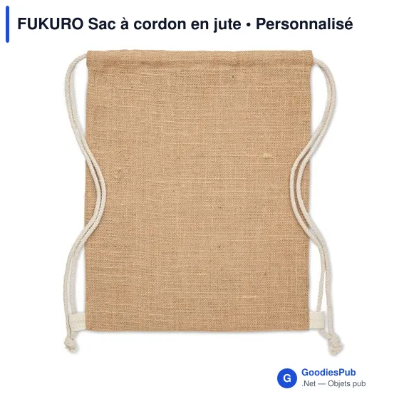 FUKURO Sac à cordon en jute - Image 2