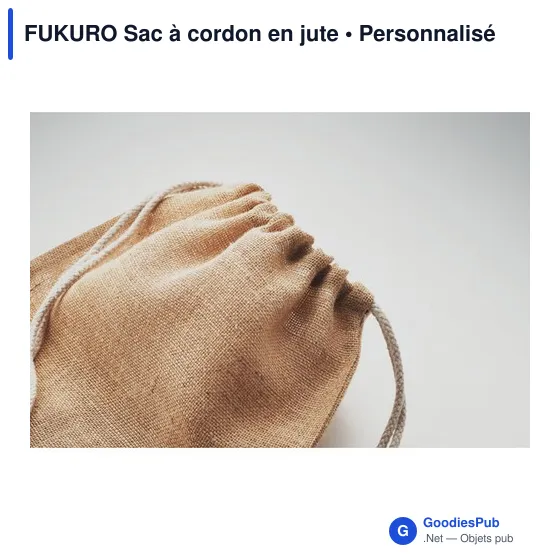FUKURO Sac à cordon en jute - Image 3