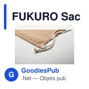 FUKURO Sac à cordon en jute - Miniature 4