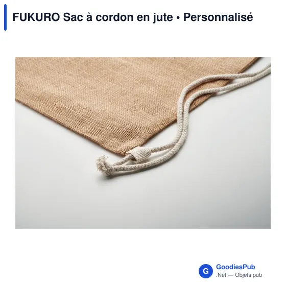 FUKURO Sac à cordon en jute - Image 4