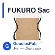 FUKURO Sac à cordon en jute - Miniature 6