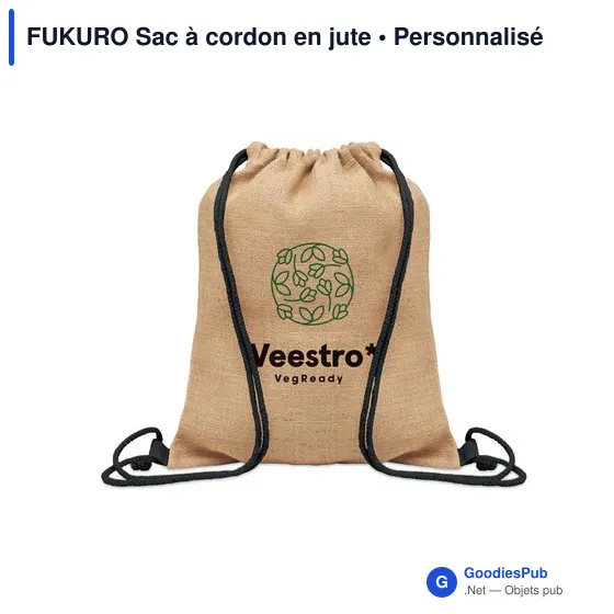 FUKURO Sac à cordon en jute - Image 7