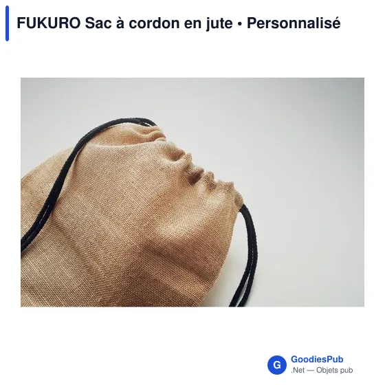 FUKURO Sac à cordon en jute - Image 8