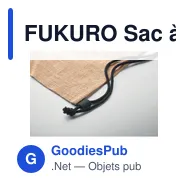 FUKURO Sac à cordon en jute - Miniature 9