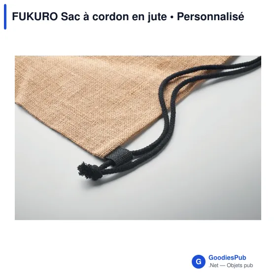FUKURO Sac à cordon en jute - Image 9