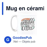 Mug en céramique personnalisable 350 ml avec logo - Miniature 1