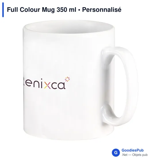 Mug en céramique personnalisable 350 ml avec logo - Image 2