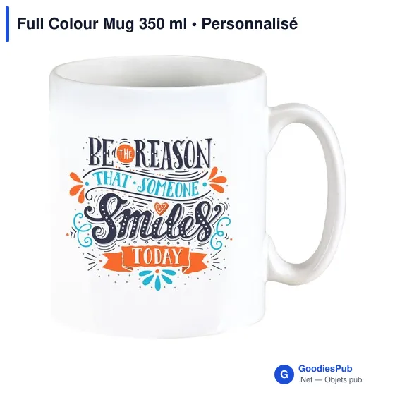 Mug en céramique personnalisable 350 ml avec logo - Image 4