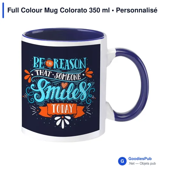 Mug en céramique personnalisable 350 ml avec logo - Full Colour Mug Colorato - Image 11
