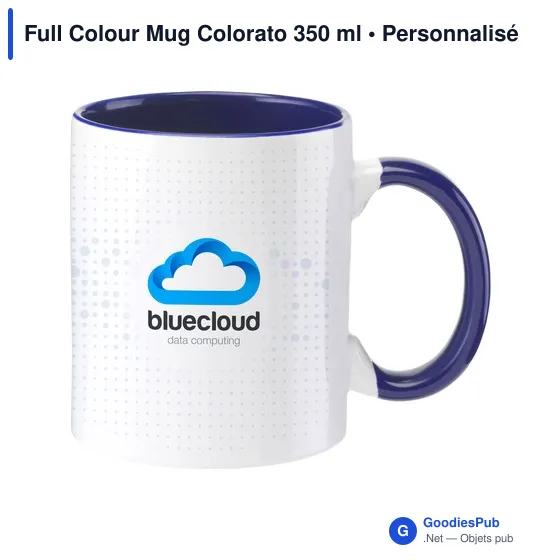 Mug en céramique personnalisable 350 ml avec logo - Full Colour Mug Colorato - Image 12
