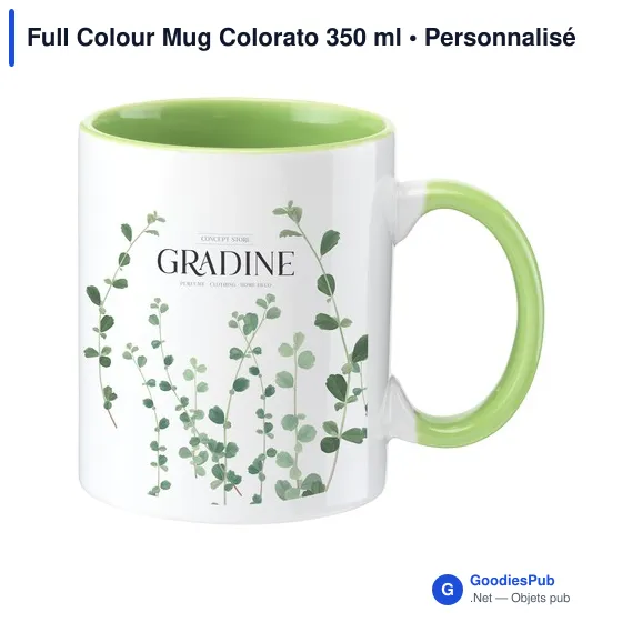 Mug en céramique personnalisable 350 ml avec logo - Full Colour Mug Colorato - Image 3