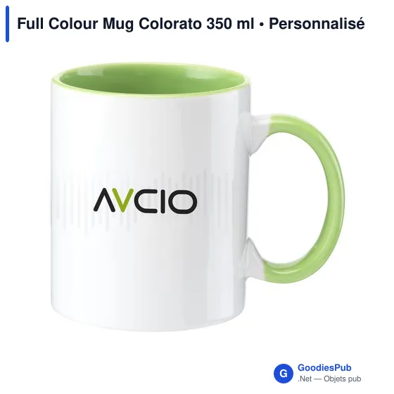 Mug en céramique personnalisable 350 ml avec logo - Full Colour Mug Colorato - Image 5