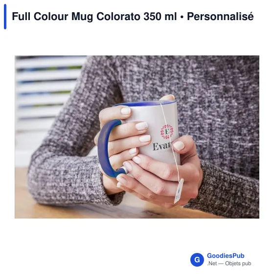 Mug en céramique personnalisable 350 ml avec logo - Full Colour Mug Colorato - Image 9