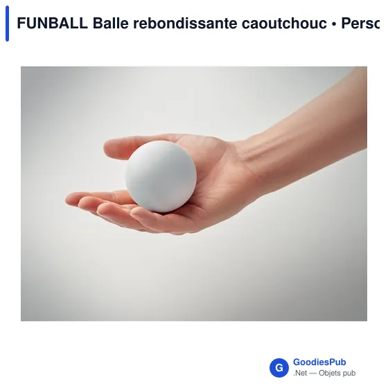 Balle rebondissante personnalisable en caoutchouc avec logo - FUNBALL - Image 2