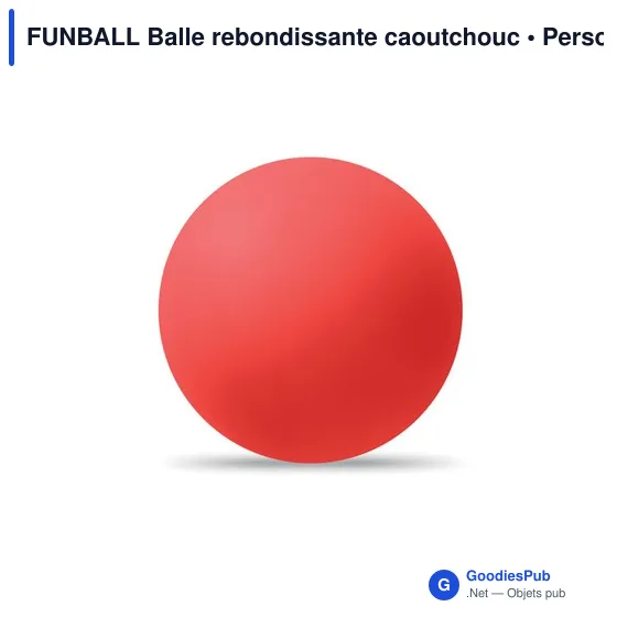 Balle rebondissante personnalisable en caoutchouc avec logo - FUNBALL - Image 3
