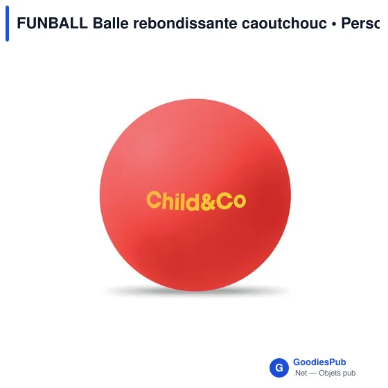 Balle rebondissante personnalisable en caoutchouc avec logo - FUNBALL - Image 4