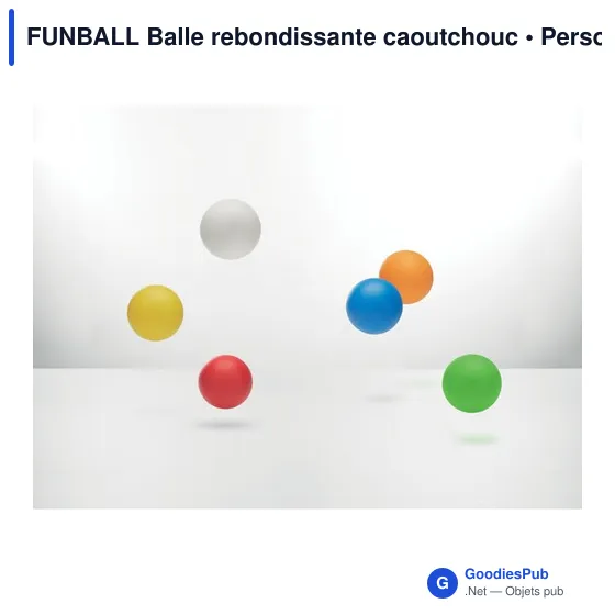 Balle rebondissante personnalisable en caoutchouc avec logo - FUNBALL - Image 5