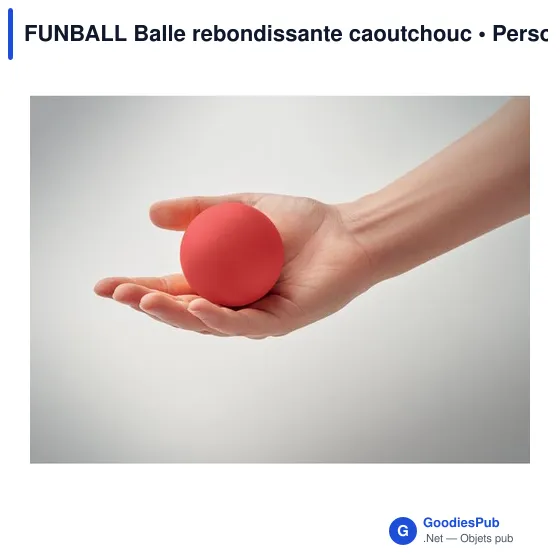 Balle rebondissante personnalisable en caoutchouc avec logo - FUNBALL - Image 6