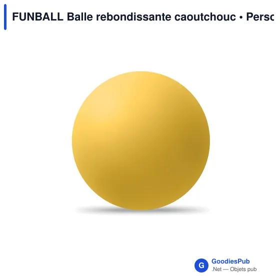 Balle rebondissante personnalisable en caoutchouc avec logo - FUNBALL - Image 7