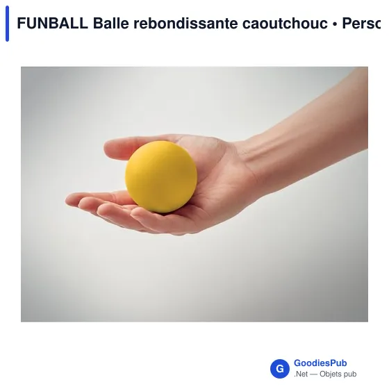 Balle rebondissante personnalisable en caoutchouc avec logo - FUNBALL - Image 8