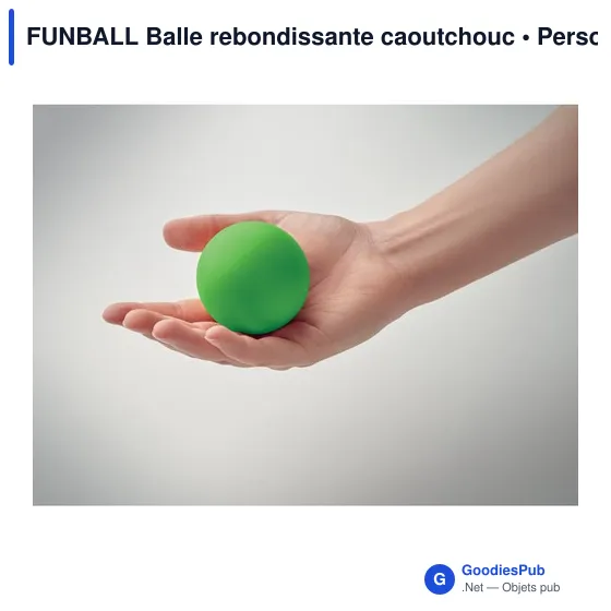Balle rebondissante personnalisable en caoutchouc avec logo - FUNBALL - Image 10