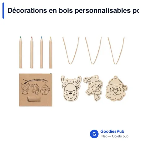Décorations en bois personnalisables pour Noël avec logo - FUNCOOL