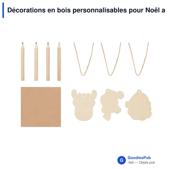 Décorations en bois personnalisables pour Noël avec logo - FUNCOOL - Image 2