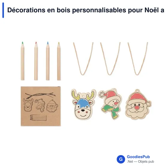 Décorations en bois personnalisables pour Noël avec logo - FUNCOOL - Image 4