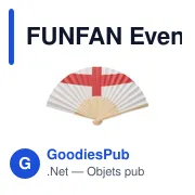 FUNFAN Eventail à motif de drapeau - Miniature 1