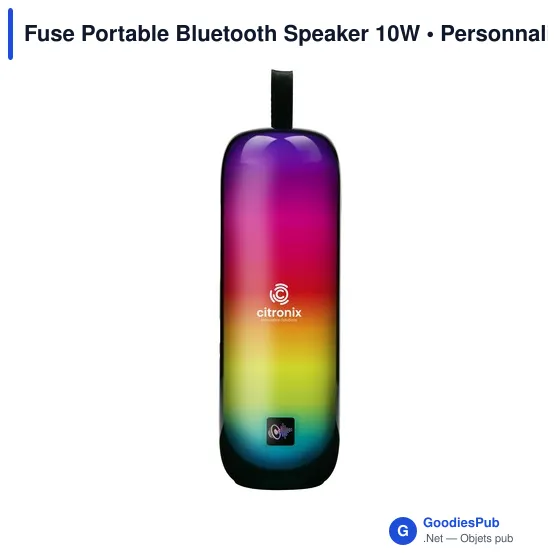 Enceinte Bluetooth personnalisable Fuse 10W avec logo - Image 1