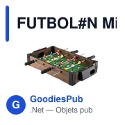 FUTBOLIN Mini baby foot avec une balle - Miniature 1