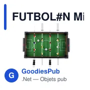 FUTBOLIN Mini baby foot avec une balle - Miniature 2