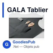Tablier de cuisine personnalisable avec logo - GALA - Miniature 8