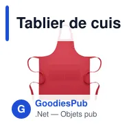 Tablier de cuisine personnalisable avec logo - GALA - Miniature 9