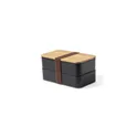 Variante noir - Gamelle personnalisable Bawar avec logo - boîte à déjeuner
