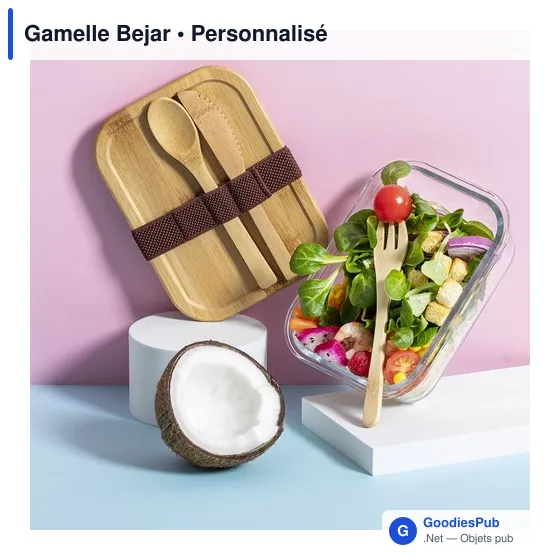 Gamelle personnalisable Bejar avec logo - Boîte à lunch en verre - Image 2