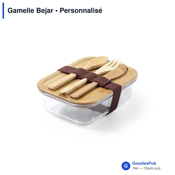 Gamelle personnalisable Bejar avec logo - Boîte à lunch en verre - Image 7