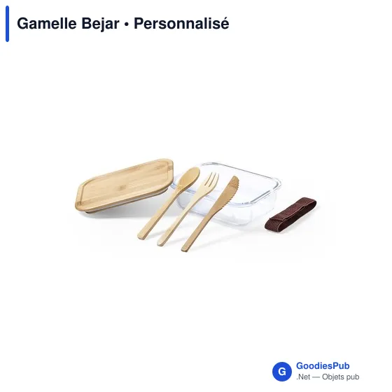 Gamelle personnalisable Bejar avec logo - Boîte à lunch en verre - Image 9